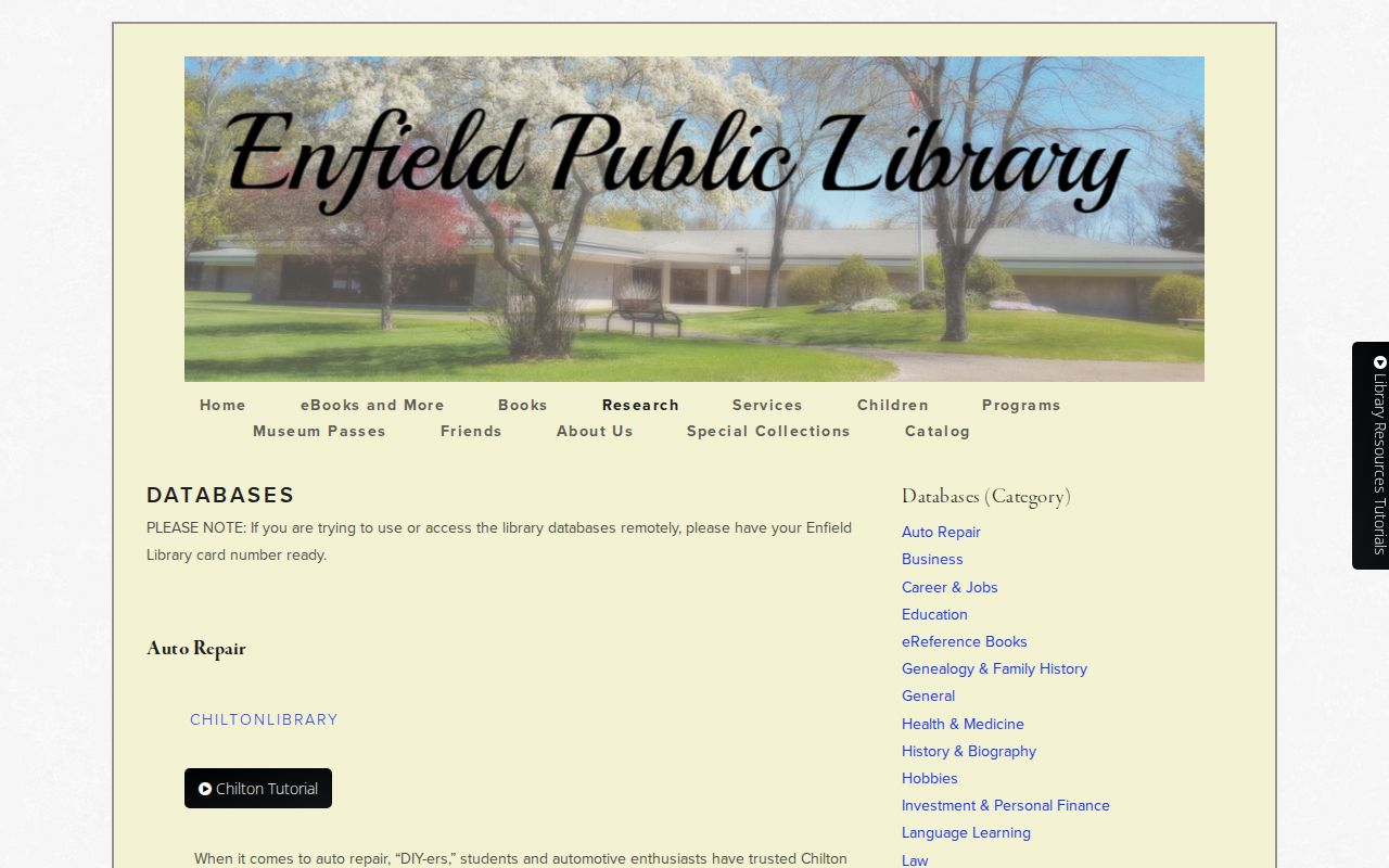 Enfield city directory library databases