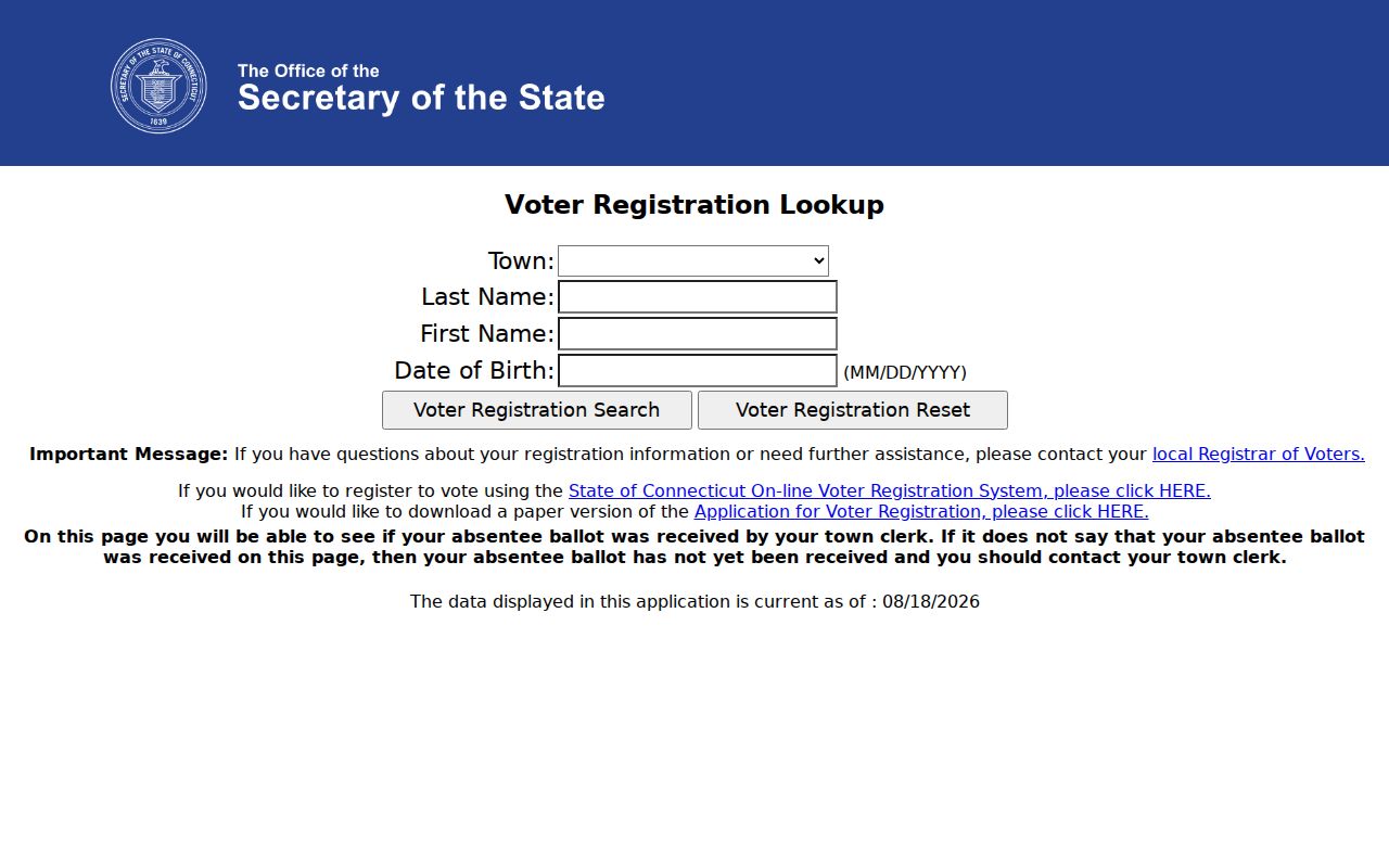 Enfield residents directory Connecticut voter lookup